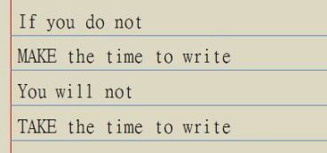 Make the time to write.JPG