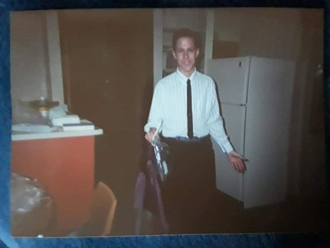 Mike Wallevand on high school graduation day at 135 pounds