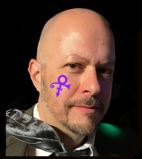 Your friendly neighborhood writer with the Prince symbol on his face.