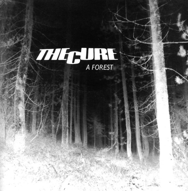 Black and white photo for The Cure's "A Forest".